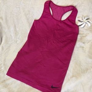 Nike pink Med compression razor back shirt